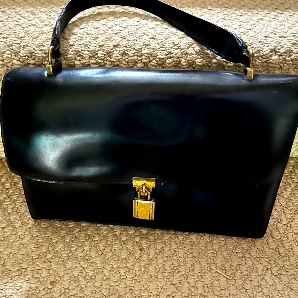 Vintage Hermes handbag Birkin Kelly style lock